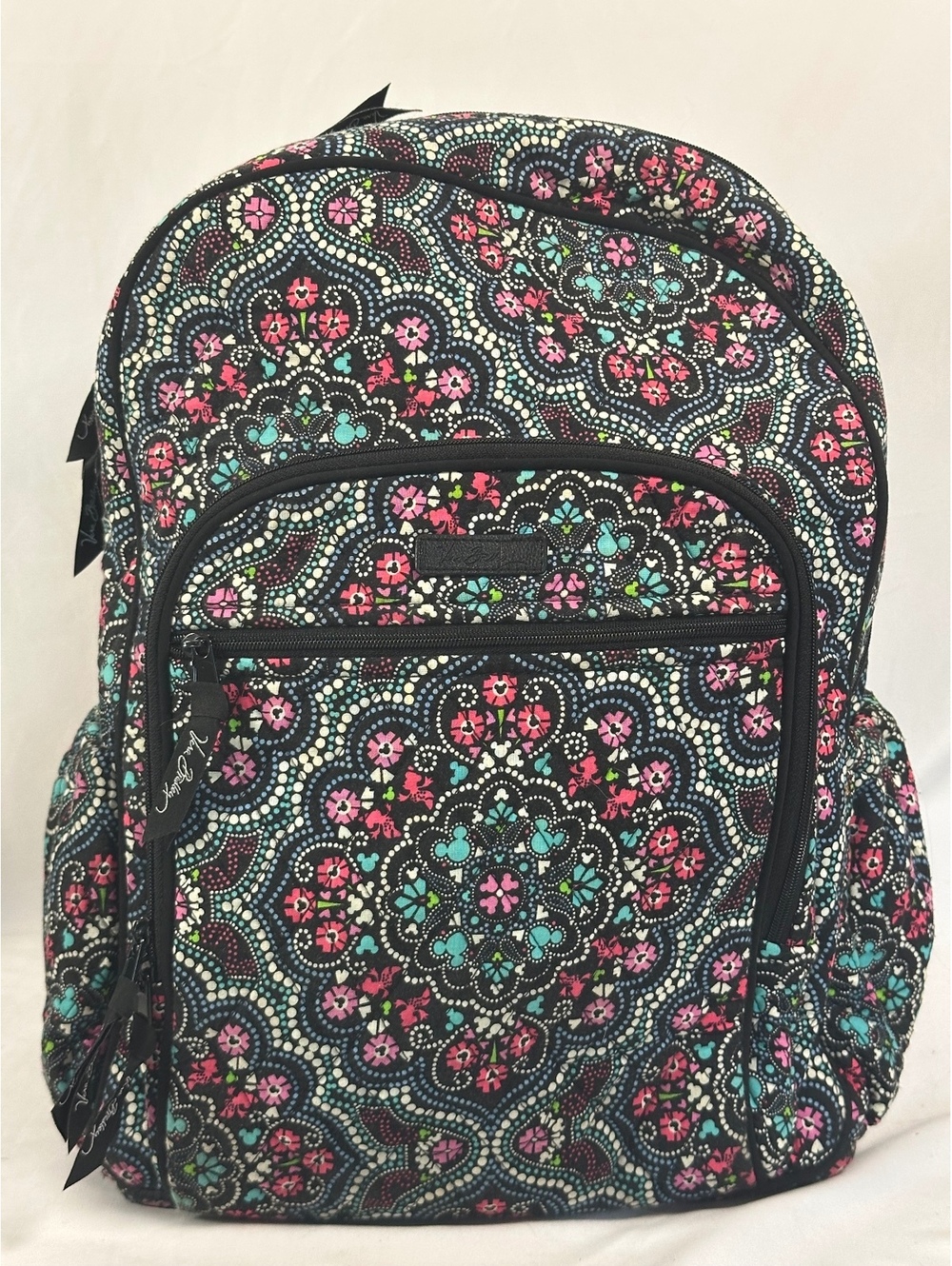 Vera Bradley- Disney Mickey and Minnie Mouse Medallion Patterned Campus Backpack